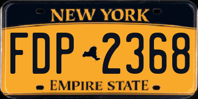 NY license plate FDP2368