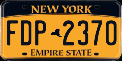 NY license plate FDP2370