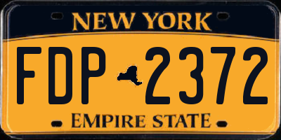NY license plate FDP2372