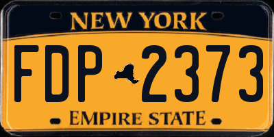 NY license plate FDP2373