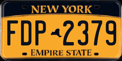 NY license plate FDP2379