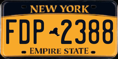 NY license plate FDP2388