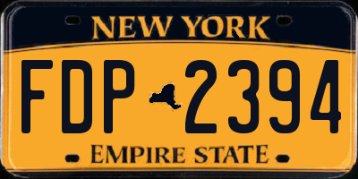 NY license plate FDP2394