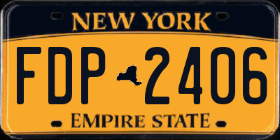 NY license plate FDP2406