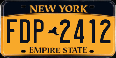 NY license plate FDP2412