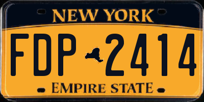 NY license plate FDP2414