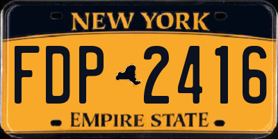 NY license plate FDP2416