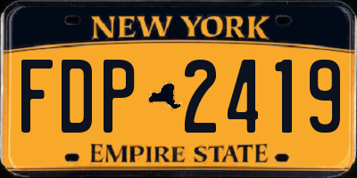 NY license plate FDP2419
