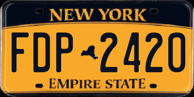 NY license plate FDP2420