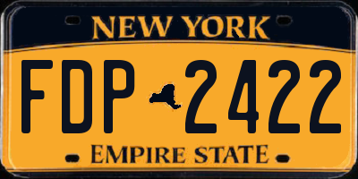 NY license plate FDP2422