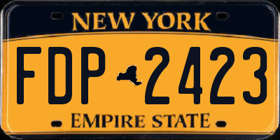 NY license plate FDP2423