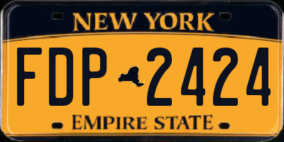NY license plate FDP2424