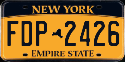 NY license plate FDP2426