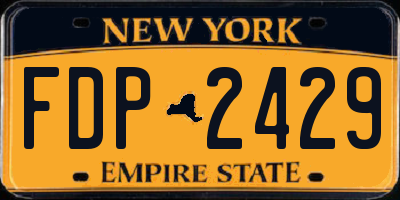 NY license plate FDP2429