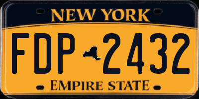 NY license plate FDP2432