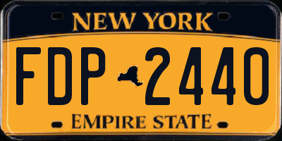 NY license plate FDP2440