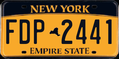 NY license plate FDP2441