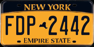 NY license plate FDP2442