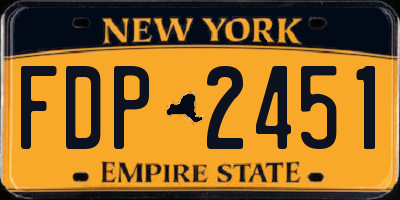 NY license plate FDP2451