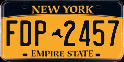 NY license plate FDP2457