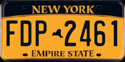 NY license plate FDP2461