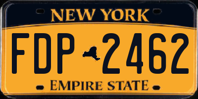 NY license plate FDP2462