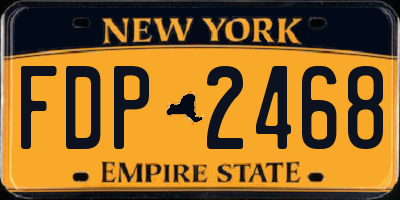 NY license plate FDP2468