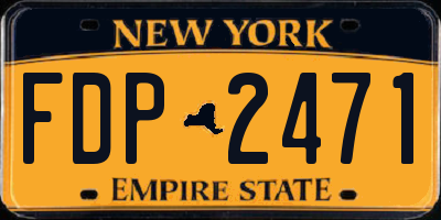 NY license plate FDP2471