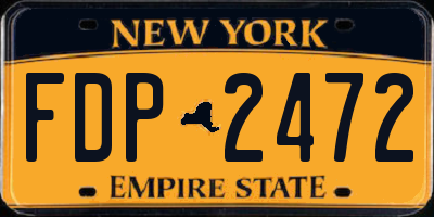 NY license plate FDP2472