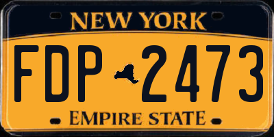 NY license plate FDP2473