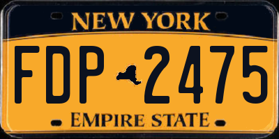 NY license plate FDP2475