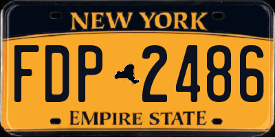 NY license plate FDP2486