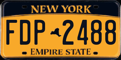NY license plate FDP2488