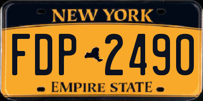 NY license plate FDP2490