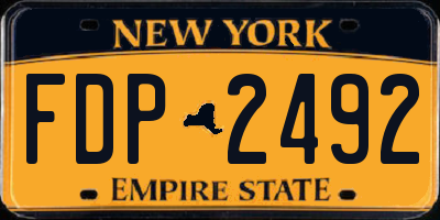 NY license plate FDP2492