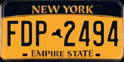 NY license plate FDP2494
