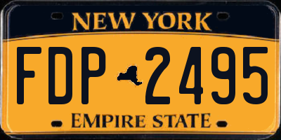 NY license plate FDP2495