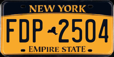 NY license plate FDP2504