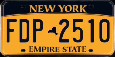 NY license plate FDP2510