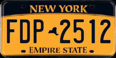 NY license plate FDP2512