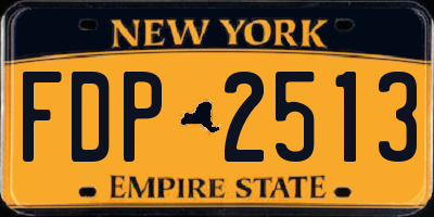 NY license plate FDP2513