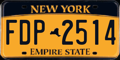 NY license plate FDP2514