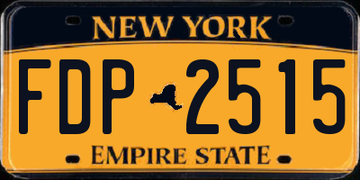 NY license plate FDP2515