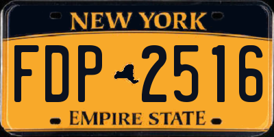 NY license plate FDP2516