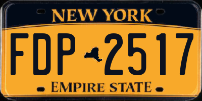 NY license plate FDP2517