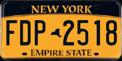 NY license plate FDP2518