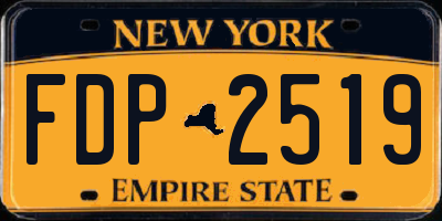 NY license plate FDP2519