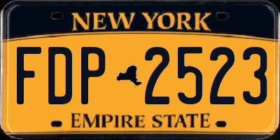 NY license plate FDP2523