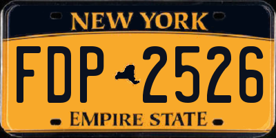 NY license plate FDP2526
