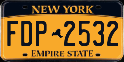 NY license plate FDP2532